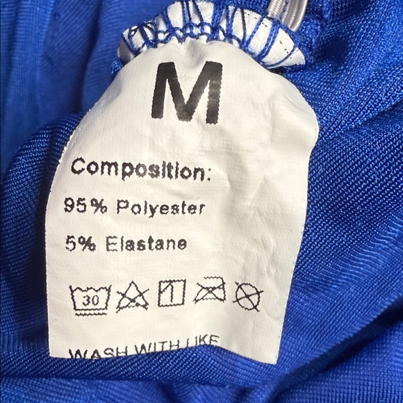 Elegant Blue Velvet Wrap Dress - Picture 3 of 3